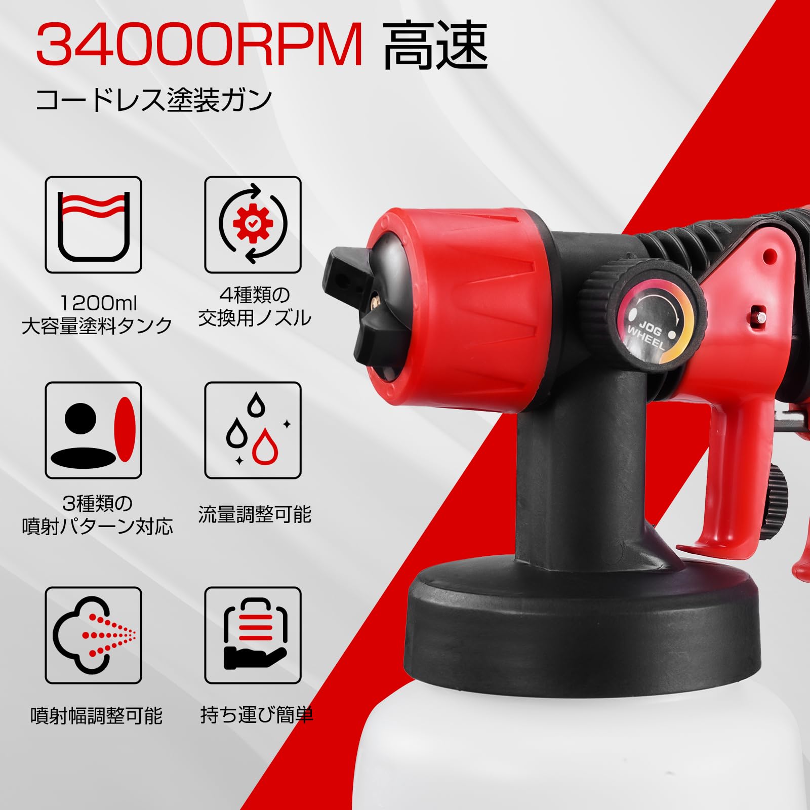 電動スプレーガン塗装ガン 小型 1000mlコードレス電動塗装機21Vバッテリー 電動スプレーガン 塗装ガン小型 1000mlコードレス電動塗装機21Vバッテリー